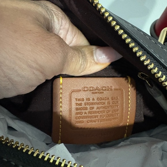 Coach Black and Red Cherry Medium Satchel - Picture 6 of 6